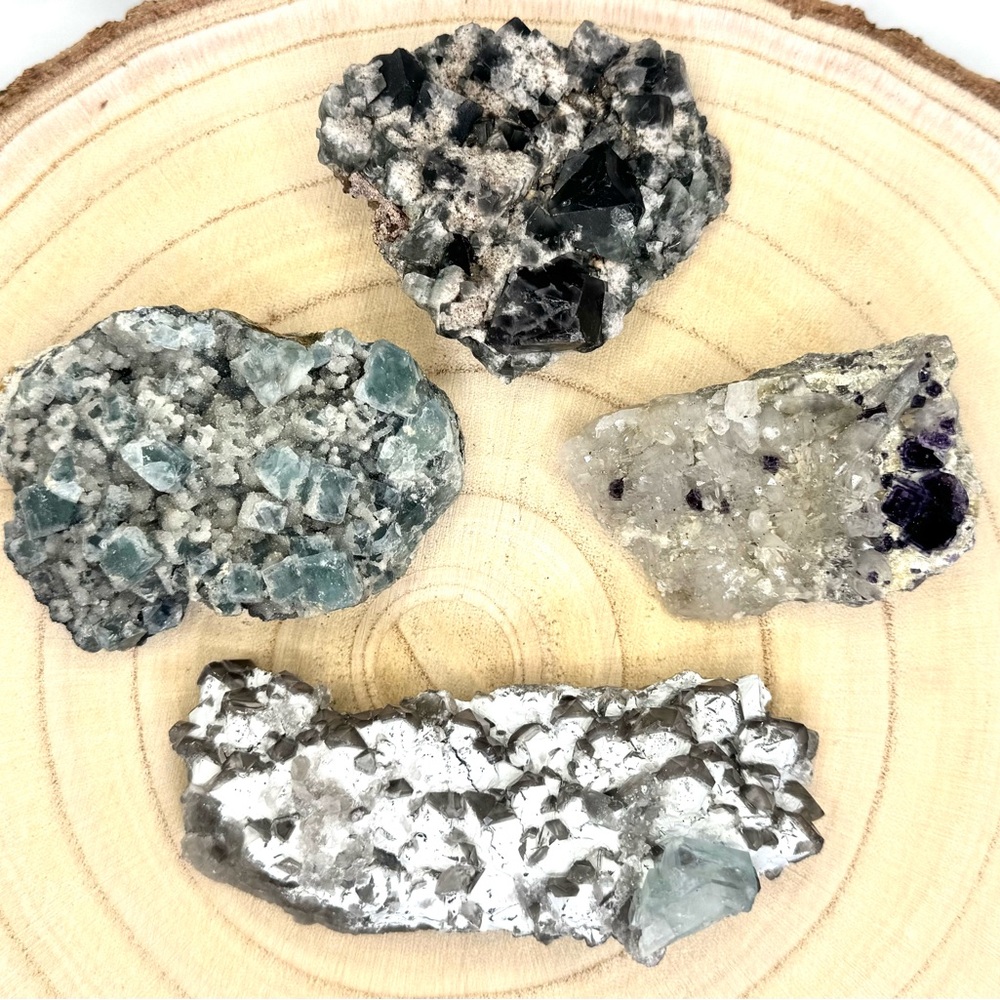 4 Piece Fluorite Specimen Bundle